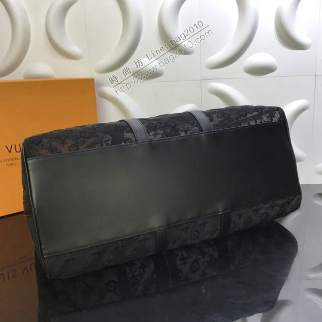 路易威登LV旅行包 M53971 Keepall Bandoulière旅行袋 超輕透視網格 lv新款男士手提旅行袋  ydh3786